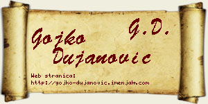 Gojko Dujanović vizit kartica